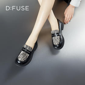 DFuse迪芙斯秋款一脚蹬乐福鞋女时尚通勤皮鞋DF33112015