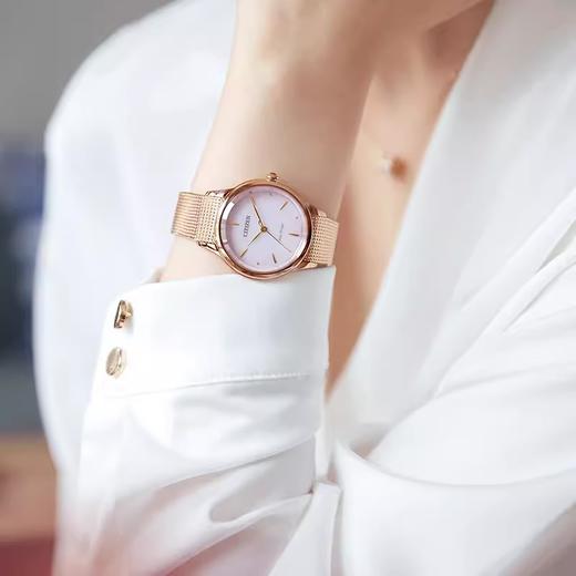 西铁城/CITIZEN光动能花语风吟太阳纹表盘时尚休闲女士手表EM0819-80X 商品图3