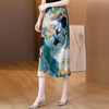 夏季新款，复古水彩画印花半身裙女时尚感优雅显瘦A字裙AHM-yme7086 商品缩略图2