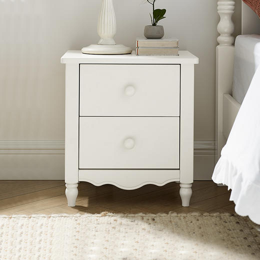 喜梦宝床头柜白色儿童床边桌子收纳抽屉储物柜云朵系列 商品图0