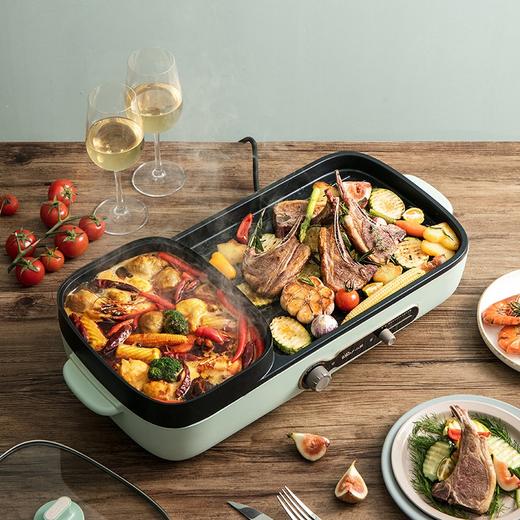 小熊（Bear）电烧烤炉多功能电火锅 烤肉机烤涮一体锅烤肉烤串烧烤机 DKL-C15G1 商品图3