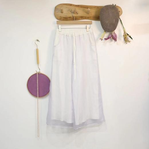 【抖音专属】阔腿裤（20709381-暮山紫） 商品图0