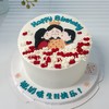 一家人纪念日手绘蛋糕-低糖处理无添加 商品缩略图0