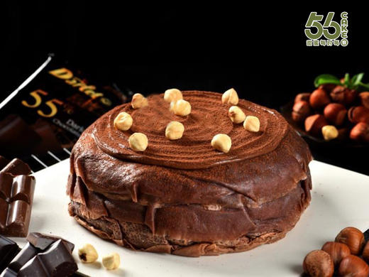 [纯可可脂]巧克力榛子千层蛋糕（6英寸） 商品图1