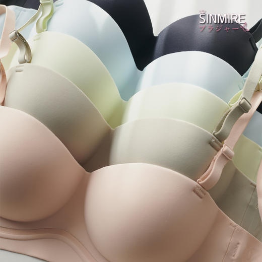肩带可拆，一件两穿！SINMIRE糖果色 3D聚拢 上托 可拆 可调肩带 水蜜桃文胸 商品图8