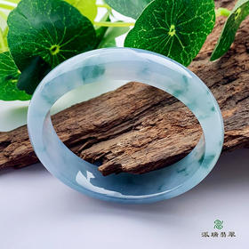 派瑞翡翠 翡翠手镯 糯种 飘花