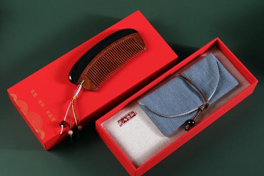 LP0025°紫光檀+赞比亚紫檀双拼木梳 商品图2