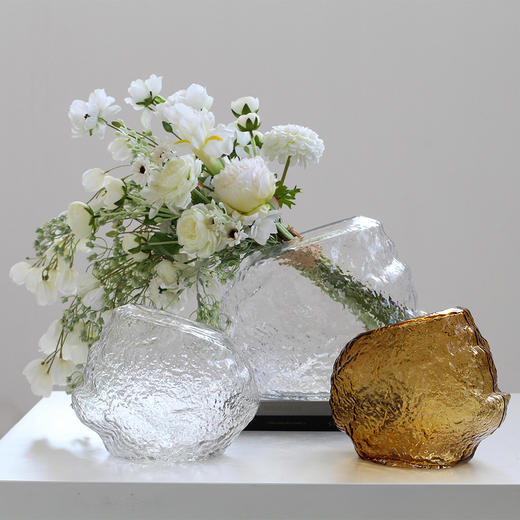 不规则玻璃花瓶花插摆件 商品图0