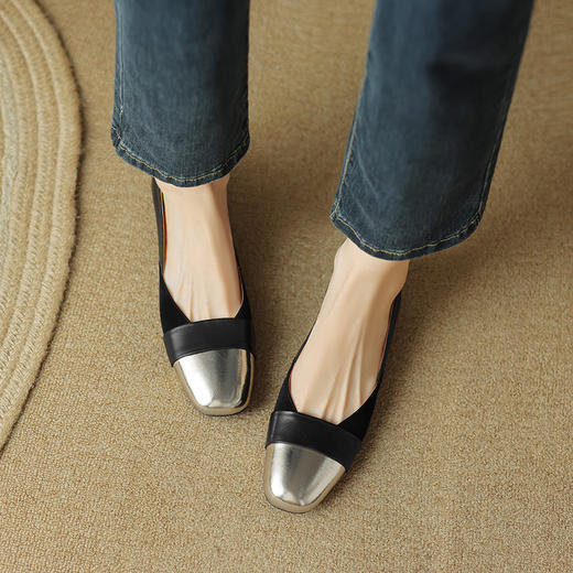 时尚气质，平底拼色单鞋LD-6385 商品图7
