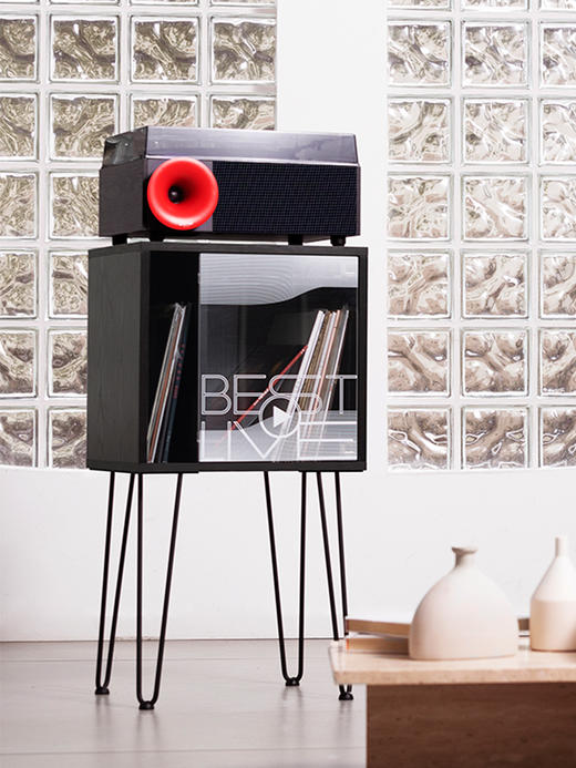 Fennessy/梵尼诗 黑胶唱片机柜 沙发边柜客厅音箱底座收纳柜展示柜 商品图2