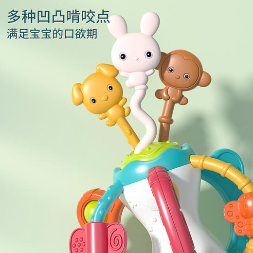 【升级款手抓球+抽拉乐】婴儿早教抽抽乐玩具 感官探索 可啃咬 还有指压球触感体验 每根绳子都有不同奥秘 商品图4