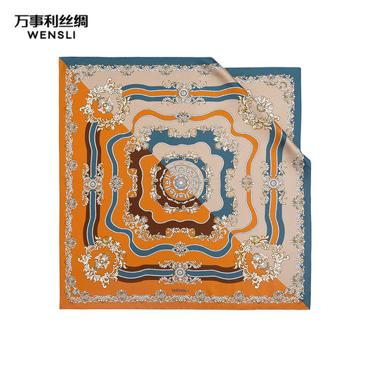 万事利“眷恋”88厘米双面印花真丝大方巾 商品图2