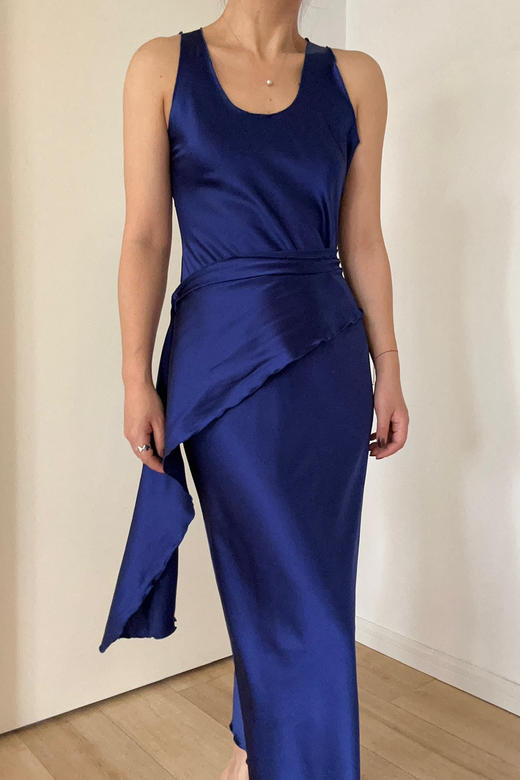 Viktoria Chan | SS23016 Shelby silk dress [ 背心连衣裙 宝蓝 / 黑 ] 商品图2