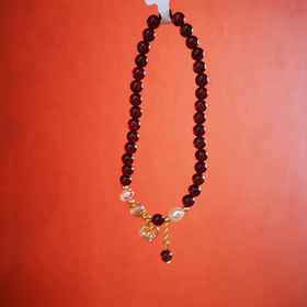 M-XM-305 石榴石玉髓桃心手链