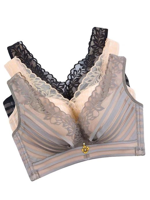 宽肩带内衣女小胸聚拢无钢圈收副乳背心式调整型文胸罩上托防下垂【NY007】 商品图3