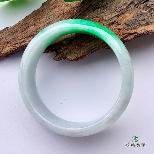 派瑞翡翠 翡翠手镯 糯种 飘花 商品图1