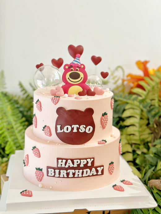 粉嫩草莓熊蛋糕，提前48小时预定 商品图2