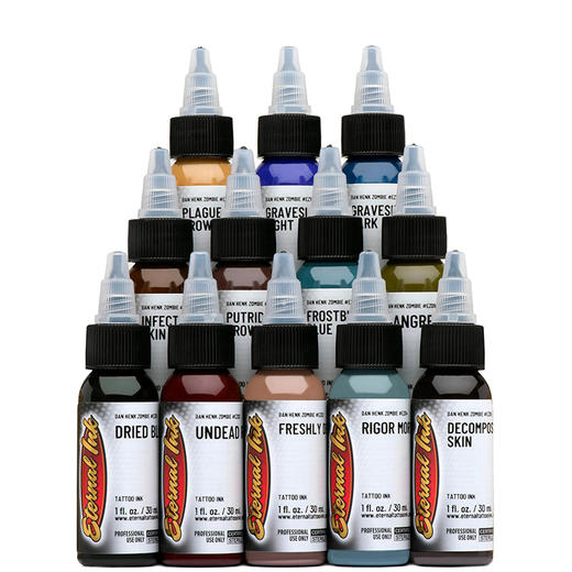 伊特喏纹身彩色僵尸12色套装彩色偏色全套颜料惊蛰刺青器材 商品图5