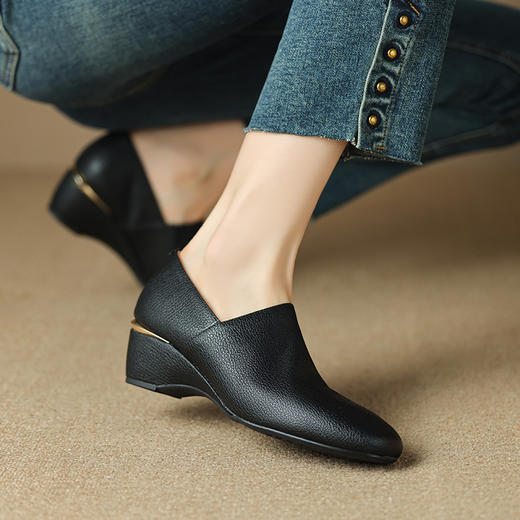 时尚气质，坡跟复古单鞋LD-6397 商品图11