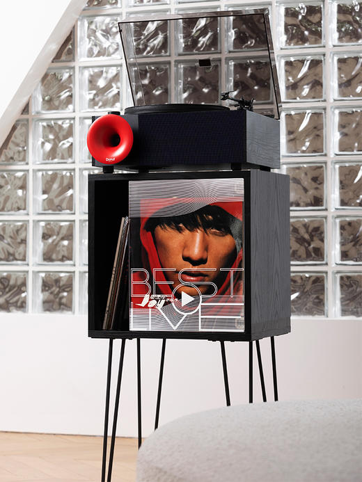 Fennessy/梵尼诗 黑胶唱片机柜 沙发边柜客厅音箱底座收纳柜展示柜 商品图3