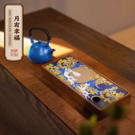 朱炳仁铜中秋礼盒手工铜壶单人便携泡茶壶功夫茶具月有幸福套装