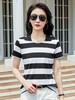 棉质新款翻领条纹衫短袖T恤ZS152 商品缩略图4