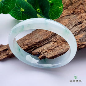 派瑞翡翠 翡翠手镯 糯种 飘花
