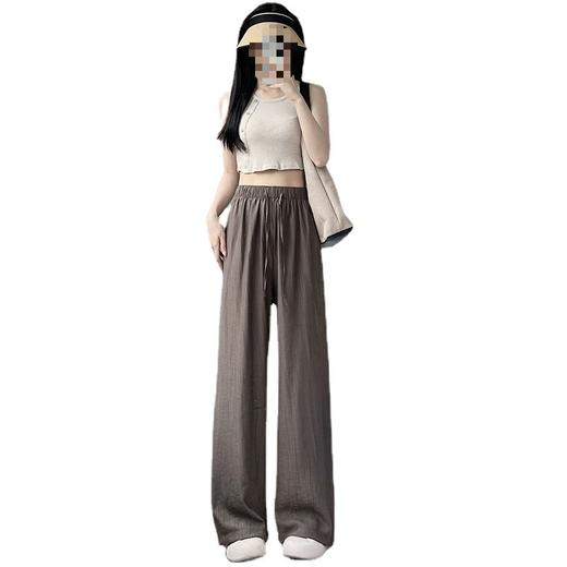 超值两件装【气质显瘦，清爽禅意裤！】冰丝皱阔腿裤女，穿起来非常舒适，让你感受到夏季的清凉。面料采用棉麻山本，自然呼吸，高腰设计修饰身形，休闲日系与禅意相结合，展现慵懒感。-SH 商品图4