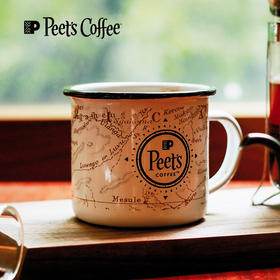 Peet's coffee皮爷复古搪瓷杯办公室挂耳咖啡专用杯350ml
