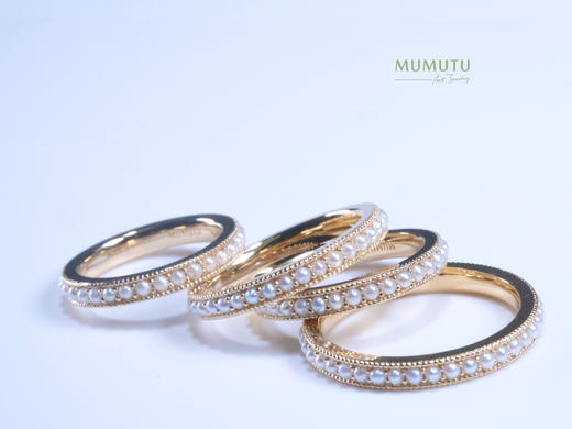 18K 小米珠圈戒 尾戒 商品图5