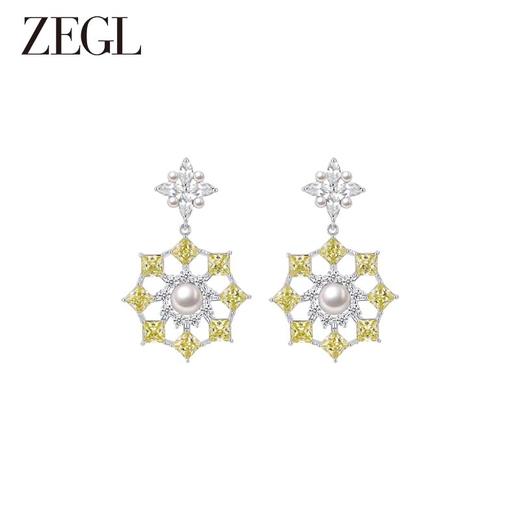 ZEGL设计师花知夏系列花朵耳环女小众设计感高级耳钉925银针耳饰 商品图0