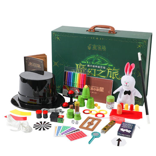 【赠魔法披风】HONGBAODA魔术道具礼盒套装 200+魔术表演 神秘魔术宝箱 开启你的解密之旅 魔术道具箱 商品图4