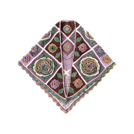 苏苏姐家富贵花羊毛披肩手工DIY编织钩针毛线团自制材料包 商品图4