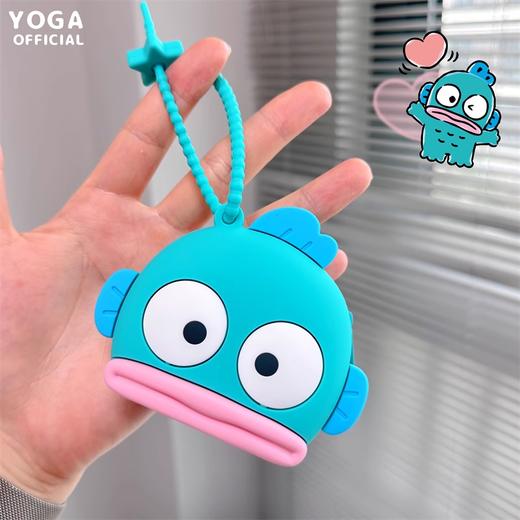 YOGA 三丽鸥 丑鱼汉顿 硅胶耳机包 零钱包 挂件 商品图1