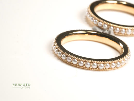 18K 小米珠圈戒 尾戒 商品图3