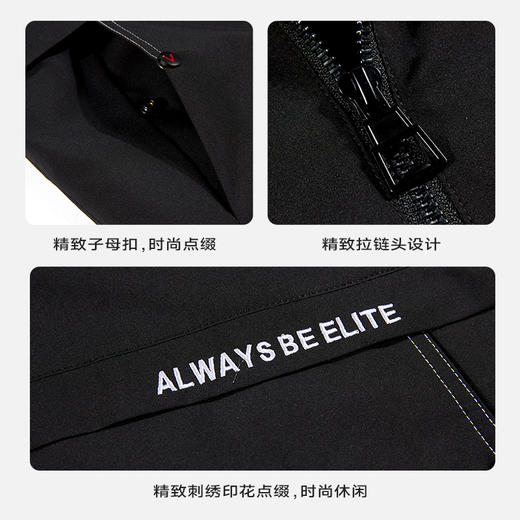 【新款DPS】大依优型大码连帽夹克外套春秋加肥加大肥佬休闲商务上衣男士 商品图3