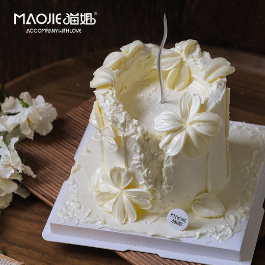 刮刀花-纯白（提前1天预定）sss奶油霜口感偏硬 商品图0