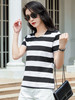 棉质新款翻领条纹衫短袖T恤ZS152 商品缩略图3