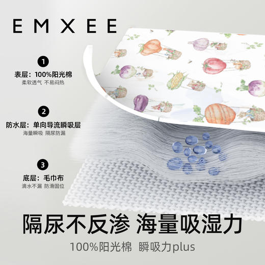 【宝宝安睡】EMXEE嫚熙婴童印花隔尿垫 商品图2