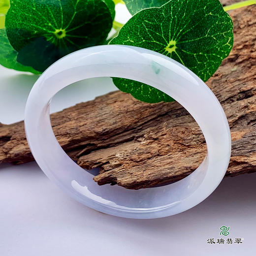 派瑞翡翠 翡翠手镯 糯种 浅紫 商品图0