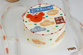 手绘小螃蟹（下单时备注几岁）