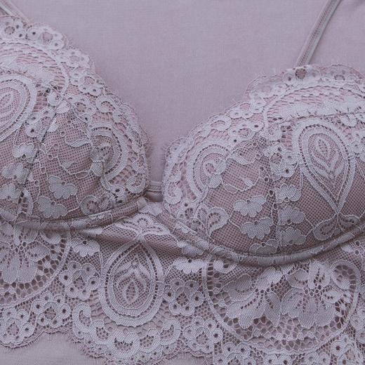 柔柔软软的真丝睡裙打底裙 轻薄带胸垫 真丝醋酸蕾丝细腻 商品图9