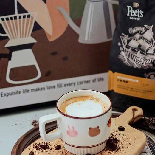 Peet's Coffee皮爷新鲜烘焙手磨意式拼配黑咖啡250g 商品图1