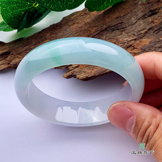 派瑞翡翠 翡翠手镯 糯种 飘花 商品图3