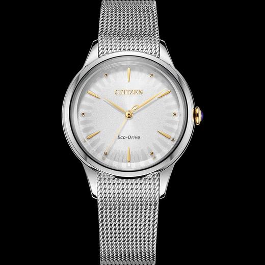 西铁城/CITIZEN光动能花语风吟太阳纹表盘时尚休闲女士手表EM0814-83A 商品图1