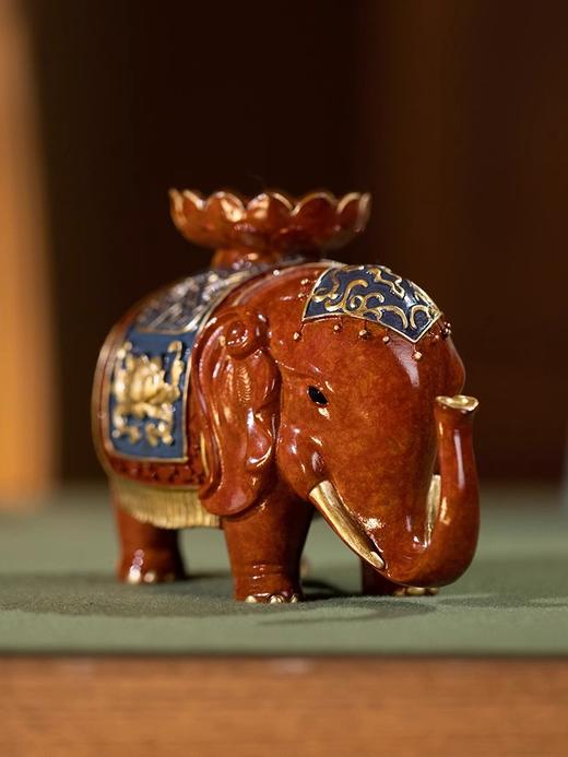 朱炳仁铜 吉祥安康大象摆件 创意家居桌面装饰中式办公工艺品 商品图1