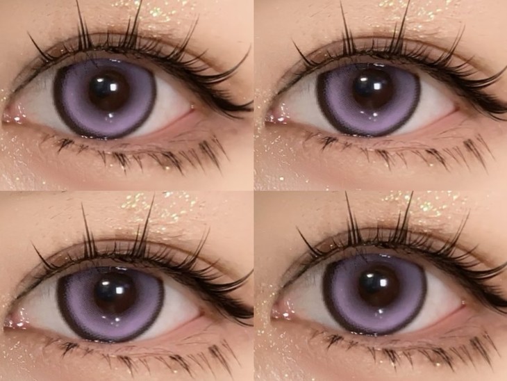 MIMIPARK美瞳 半年抛隐形眼镜 Y2K紫 14.5mm 1副/2片 左右度数可不同 - VVCON美瞳网