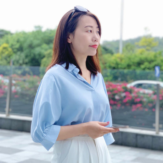 【百图 lulu 定制】【落肩衬衫】科技凉爽柔软  时髦感  休闲感 并存 白衬衫 商品图5