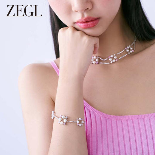 ZEGL设计师璀璨甜心系列法式人造珍珠手链轻奢小众精致复古手饰品 商品图2