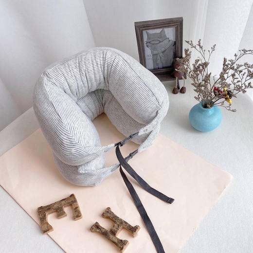 泰国乳胶颗粒U型颈椎枕 商品图5